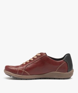 Derbies femme confort dessus uni à zip et à lacets - Softrelax vue3 - SOFTRELAX - GEMO