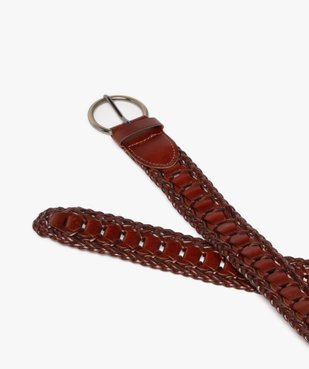 Ceinture tressée avec boucle ronde en métal femme vue4 - GEMO (ACCESS) - GEMO