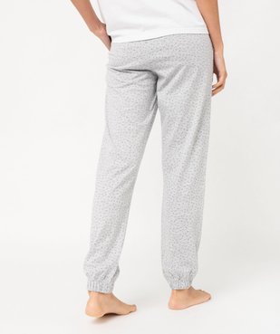 Pantalon de pyjama imprimé avec bas élastiqué femme vue6 - GEMO 4G FEMME - GEMO