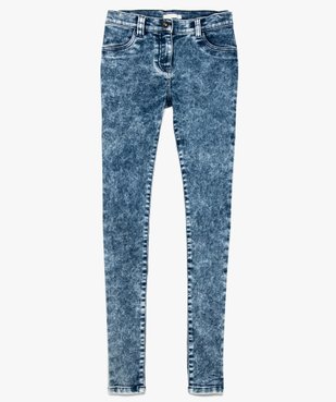 Jean fille coupe skinny effet neige vue1 - GEMO (JUNIOR) - GEMO