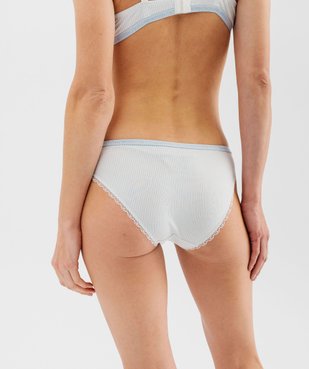 Culotte rayée avec finitions dentelle femme - LuluCastagnette vue2 - LULUCASTAGNETTE - GEMO