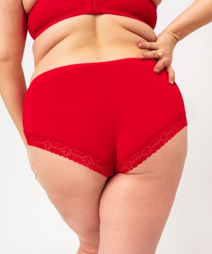 Shorty en microfibre et dentelle femme grande taille (lot de 2) vue2 - GEMO(HOMWR FEM) - GEMO