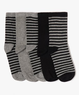 Chaussettes à rayures garçon (lot de 5) vue1 - GEMO 4G GARCON - GEMO