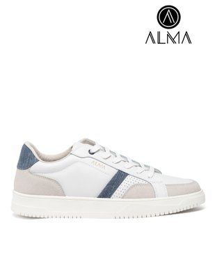 Tennis basses multimatières dessus cuir homme - Alma vue1 - ALMA - GEMO