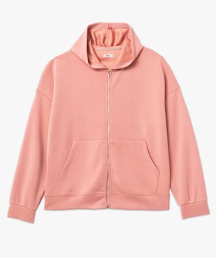 Sweat à capuche zippé femme grande taille vue4 - GEMO(FEMME PAP) - GEMO