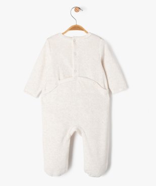 Pyjama en velours avec motif animal bébé vue3 - GEMO 4G BEBE - GEMO