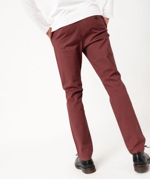 Pantalon chino coupe Slim en coton homme vue3 - GEMO 4G HOMME - GEMO