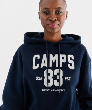 Sweat à capuche avec inscription brodée femme - Camps United vue2 - CAMPS - GEMO