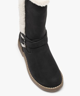 Bottes fille à talon plat et bordures en sherpa vue5 - GEMO (ENFANT) - GEMO