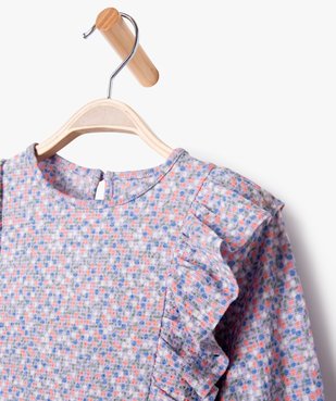 Blouse à manches longues avec volants sur les épaules bébé fille vue2 - GEMO(BEBE DEBT) - GEMO