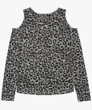 Pull fin fille à motifs avec épaules dénudées vue2 - GEMO (JUNIOR) - GEMO