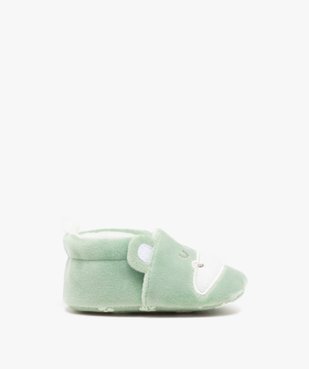 Chaussons de naissance bébé garçon hippopotame en velours vue1 - GEMO 4G BEBE - GEMO