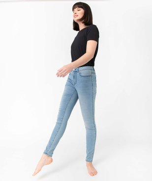 Jean femme coupe skinny taille haute vue2 - GEMO 4G FEMME - GEMO