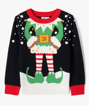 Pull de Noël avec motif lutin fille vue1 - GEMO (ENFANT) - GEMO