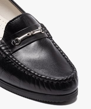 Mocassins femme confort dessus en cuir uni et à talon épais vue6 - G'FLEX - GEMO