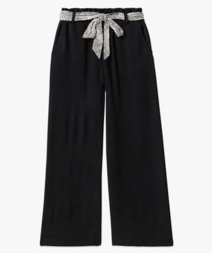 Pantalon large et fluide avec ceinture à motifs femme vue4 - GEMO(FEMME PAP) - GEMO