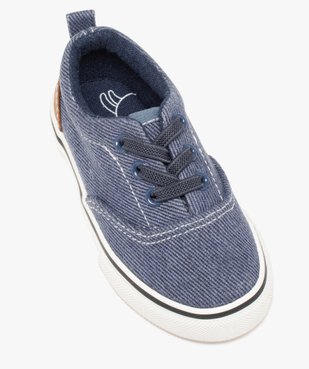 Baskets bébé garçon en toile denim avec lacets élastiques vue5 - GEMO 4G BEBE - GEMO