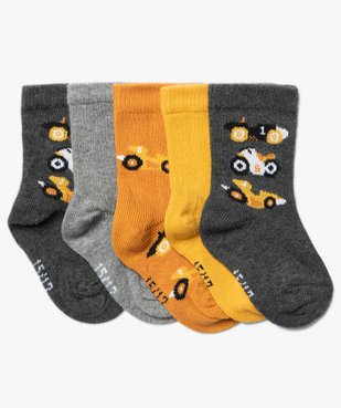 Chaussettes bébé avec imprimé bolides (lot de 5) vue1 - GEMO 4G BEBE - GEMO