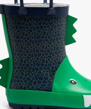 Bottes de pluie bébé garçon en caoutchouc avec motifs et à anses vue6 - BUGGY - GEMO