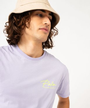 Tee-shirt manches courtes avec inscription fluo homme vue2 - GEMO (HOMME) - GEMO