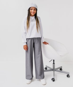 Pantalon large et fluide à rayures fille vue6 - GEMO (JUNIOR) - GEMO