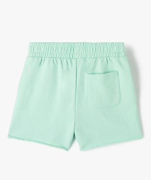 Short fille en jersey à taille élastiquée look sport vue3 - GEMO (JUNIOR) - GEMO