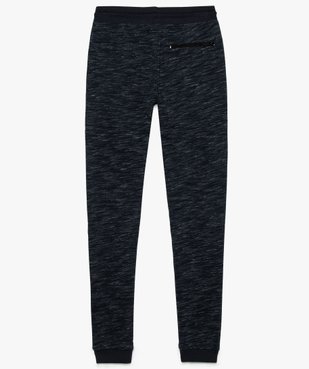 Pantalon de jogging garçon chiné avec bords-côtes unis  vue2 - GEMO (JUNIOR) - GEMO