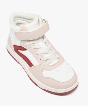 Baskets mid-cut tricolores à scratch fille  vue5 - ATHLETIC - GEMO