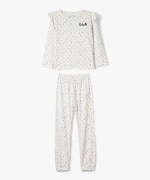 Pyjama 2 pièces en coton imprimé ourson fille - LuluCastagnette vue1 - LULU CASTAGNETTE GEMO FOR GOOD - GEMO