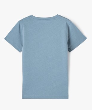 Tee-shirt à manches courtes en coton uni garçon vue3 - GEMO (ENFANT) - GEMO
