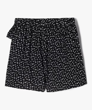 Jupe short à motifs fleuris fille vue4 - GEMO 4G FILLE - GEMO