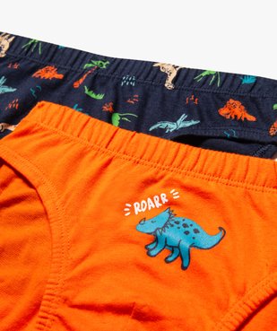 Slips avec motifs dinosaures garçon (lot de 3) vue2 - GEMO 4G GARCON - GEMO