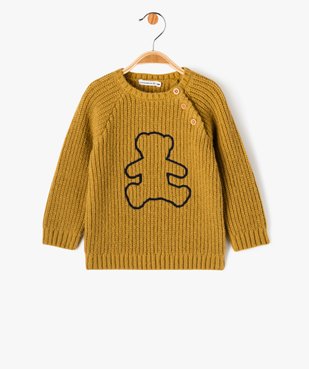 Pull en maille avec motif brodé bébé garçon - LuluCastagnette vue1 - LULUCASTAGNETTE - GEMO