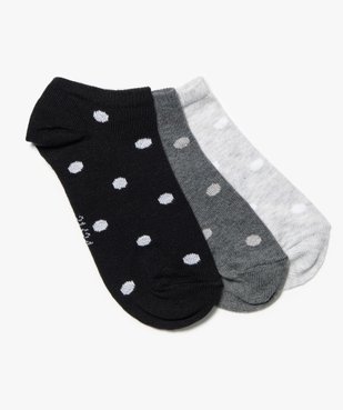 Chaussettes fille tige ultra-courte à pois (lot de 3) vue1 - GEMO (ENFANT) - GEMO