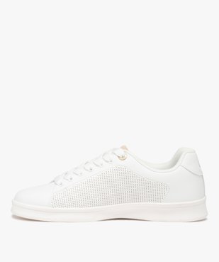 Baskets femme unies style rétro avec perforations - Ellesse vue3 - ELLESSE - GEMO