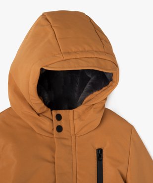 Parka à capuche avec doublure peluche bébé garçon vue3 - GEMO 4G BEBE - GEMO