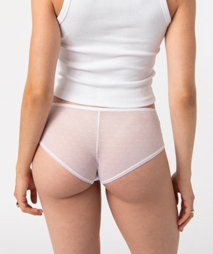 Shorty en dentelle et tulle femme (lot de 2) vue3 - GEMO(HOMWR FEM) - GEMO