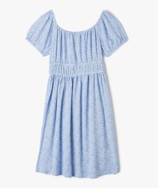 Robe à manches courtes à motifs fleuris fille vue3 - GEMO (JUNIOR) - GEMO