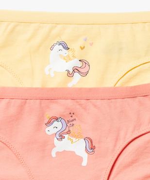 Culottes à motifs licornes fille (lot de 3) vue4 - GEMO 4G FILLE - GEMO