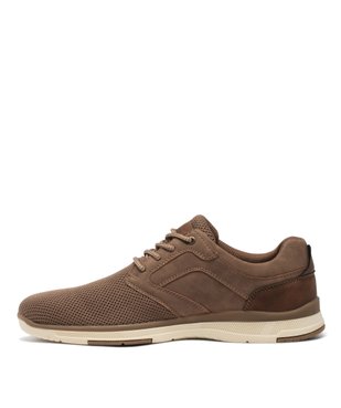 Derbies homme dessus uni en mesh à lacets  vue3 - GEMO (CASUAL) - GEMO