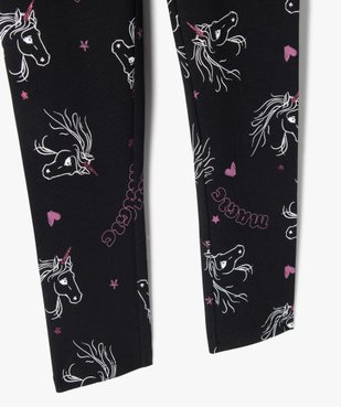 Leggings imprimé avec taille élastique fille vue2 - GEMO 4G FILLE - GEMO