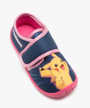 Chaussons fille bottillons à scratch Pikachu - Pokemon vue5 - POKEMON - GEMO