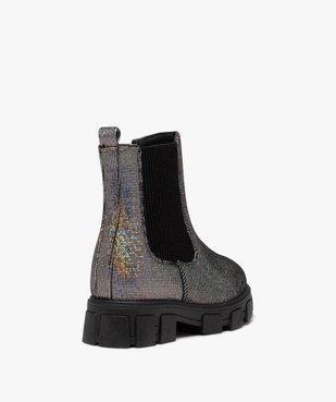 Boots fille style Chelsea à semelle crantée avec strass vue4 - GEMO (ENFANT) - GEMO