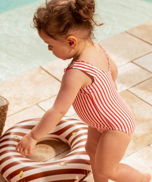 Maillot de bain bébé fille 1 pièces à rayures et festons vue3 - GEMO(BEBE DEBT) - GEMO