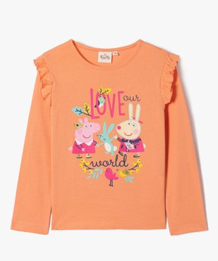 Tee-shirt fille à manches longues imprimé - Peppa Pig vue1 - DIVERS LICENCE - GEMO