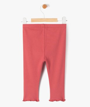 Legging en maille côtelée avec bas froncé bébé fille  vue3 - GEMO(BEBE DEBT) - GEMO