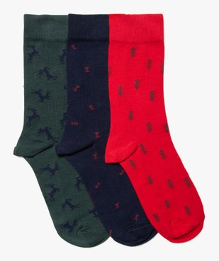 Chaussettes spéciales Noël homme dans coffret cadeau (lot de 3) vue2 - GEMO(HOMWR HOM) - GEMO