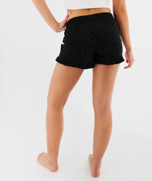 Short de pyjama avec finitions froncées femme vue3 - GEMO 4G FEMME - GEMO