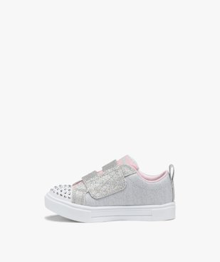 Baskets fille à paillettes avec bout lumineux - Skechers vue3 - SKECHERS - GEMO