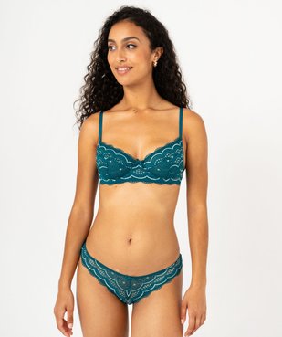 Soutien-gorge à armatures forme corbeille en dentelle vue3 - GEMO(HOMWR FEM) - GEMO